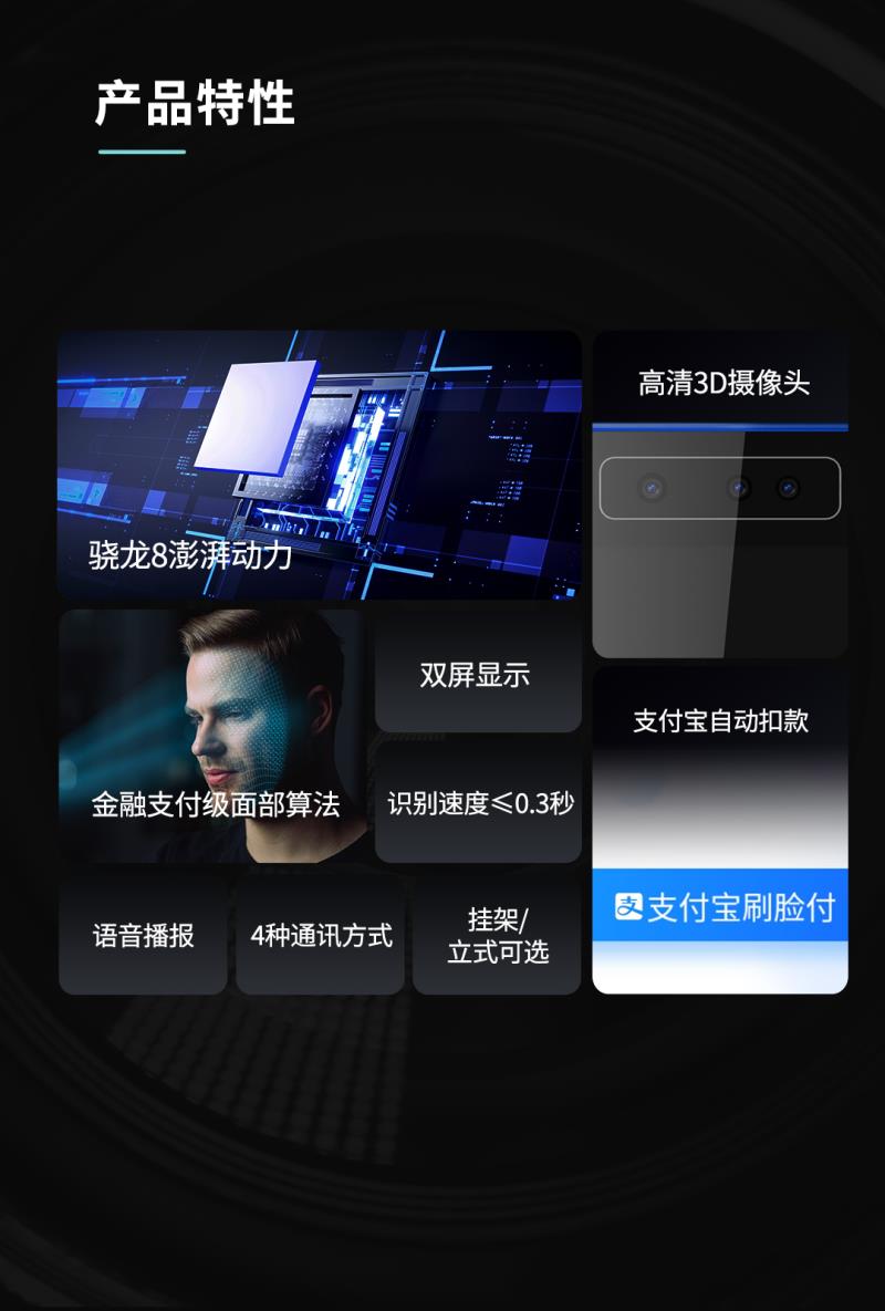 熵基ZTHP560面部消費(fèi)終端：金融級(jí)刷臉支付，食堂團(tuán)餐就用它！