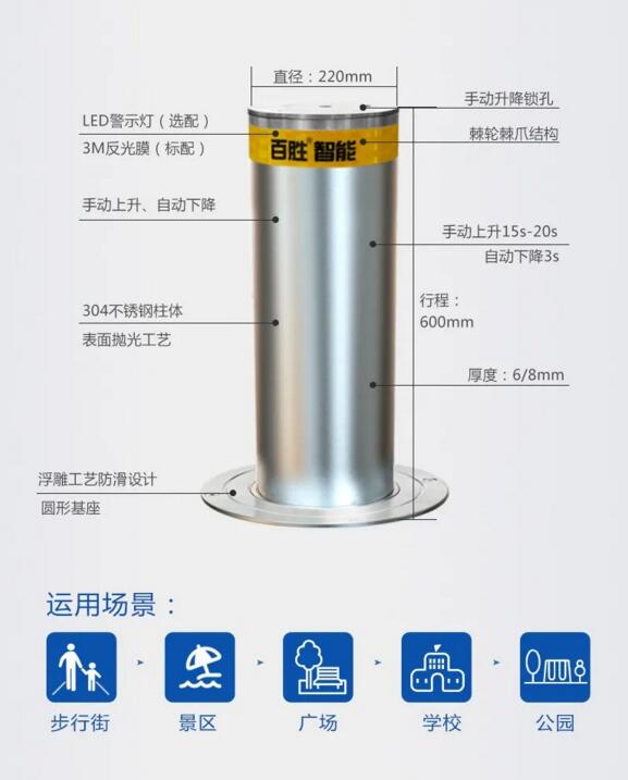 百勝半自動升降柱