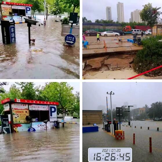 許多設(shè)備被雨水浸泡發(fā)生故障