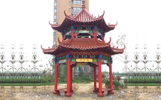 八角水泥涼亭